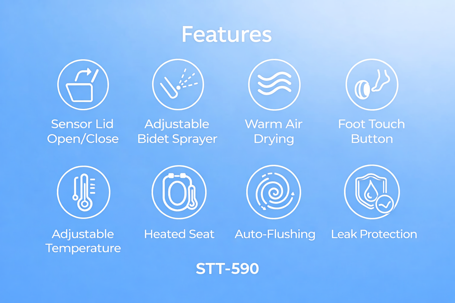 COSTA LUXE PRO SMART TOILET - (STT-590)